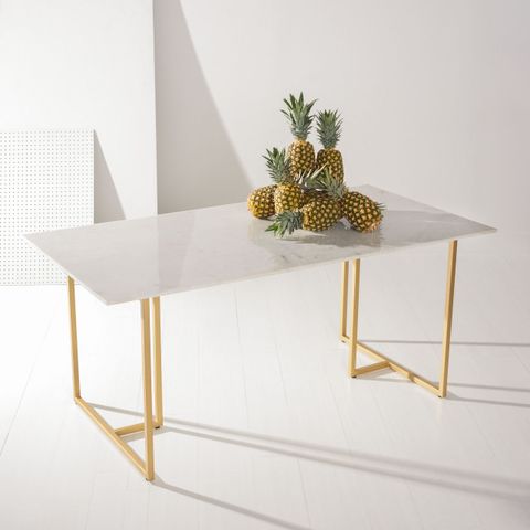 Safavieh Couture Rosie Marble Top Dining Table White/Gold, #N/A ... regarding A Closer Look at the Safavieh Couture Rosie Marble Dining Table